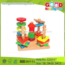 Hot Sale Wooden Geometric block Set,Sorting Board Toy,Kids Wooden Shape Block